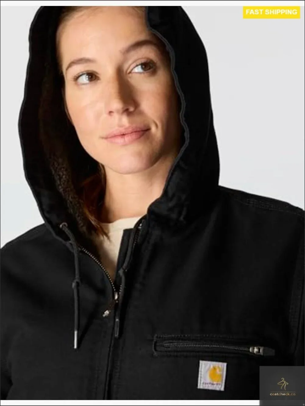 Insulated Canvas Sherpa Lined Utility Jacket Quilted Nylon Sleeves Work